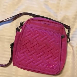 Lug Flapper Convertible Crossbody Bag Color: magenta
